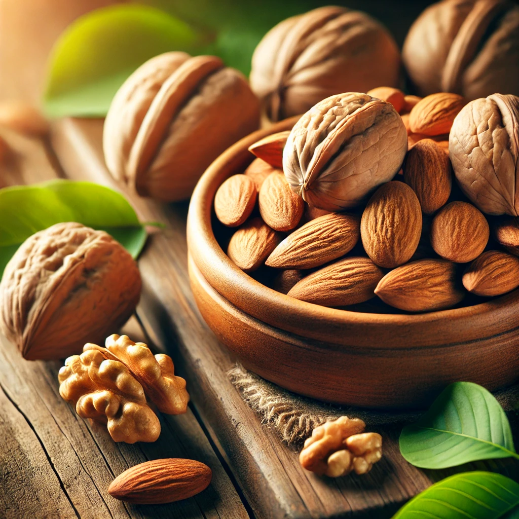 walnuts and almonds for better memory