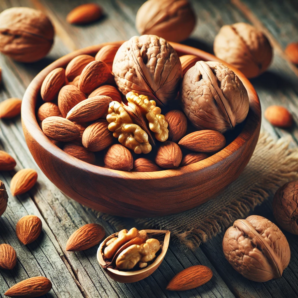 walnuts and almonds for better memory